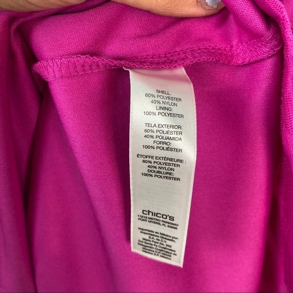 Chico’s bright fuchsia sleeveless dress - Picture 5 of 7